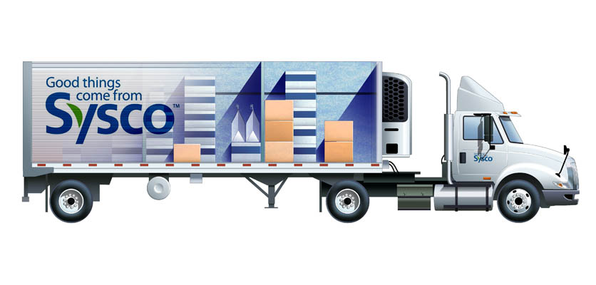 Technical-Refrigerated Truck Illustration